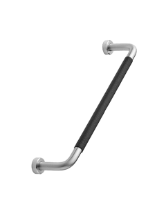 Lounge Käepide - Roostevaba Terase Viimistlus / Must Nahk - 160 mm - Furnipart