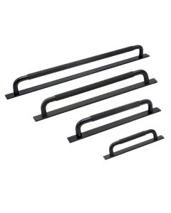 Helix Käepide Tagaplaadiga - Matt Must - Beslag Design