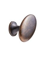 Oval Simple Kapinupp - Antiik Pruun